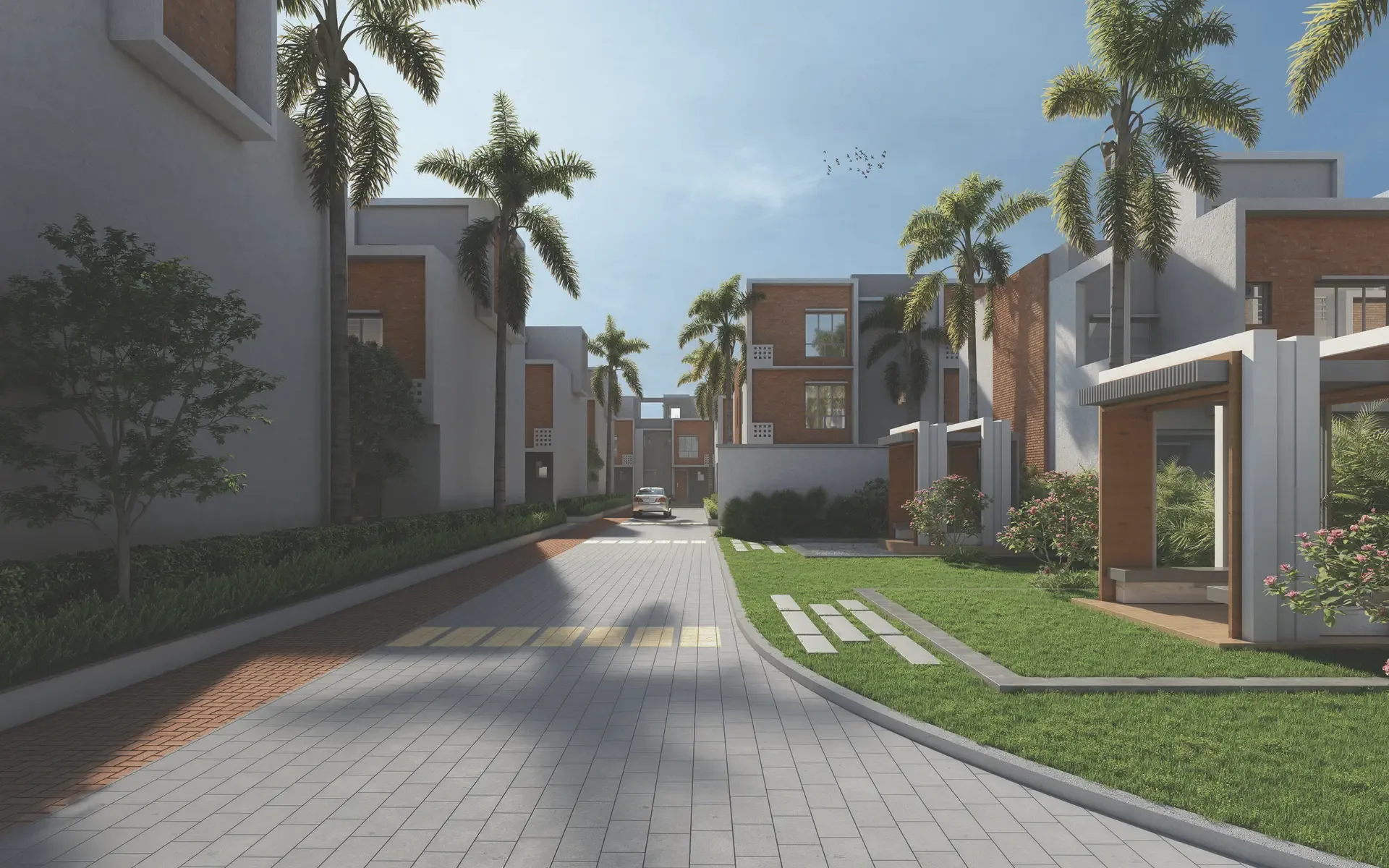 DTC Palm Grove serenity garden and landscaped lawns, Joka, Kolkata