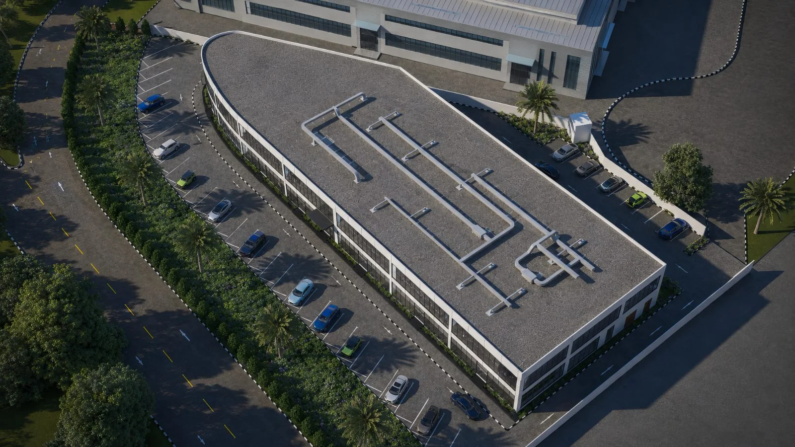 Azure by 1XL Infra aerial view of the building and surrounding parking, Dubai Investment Park 1, Dubai