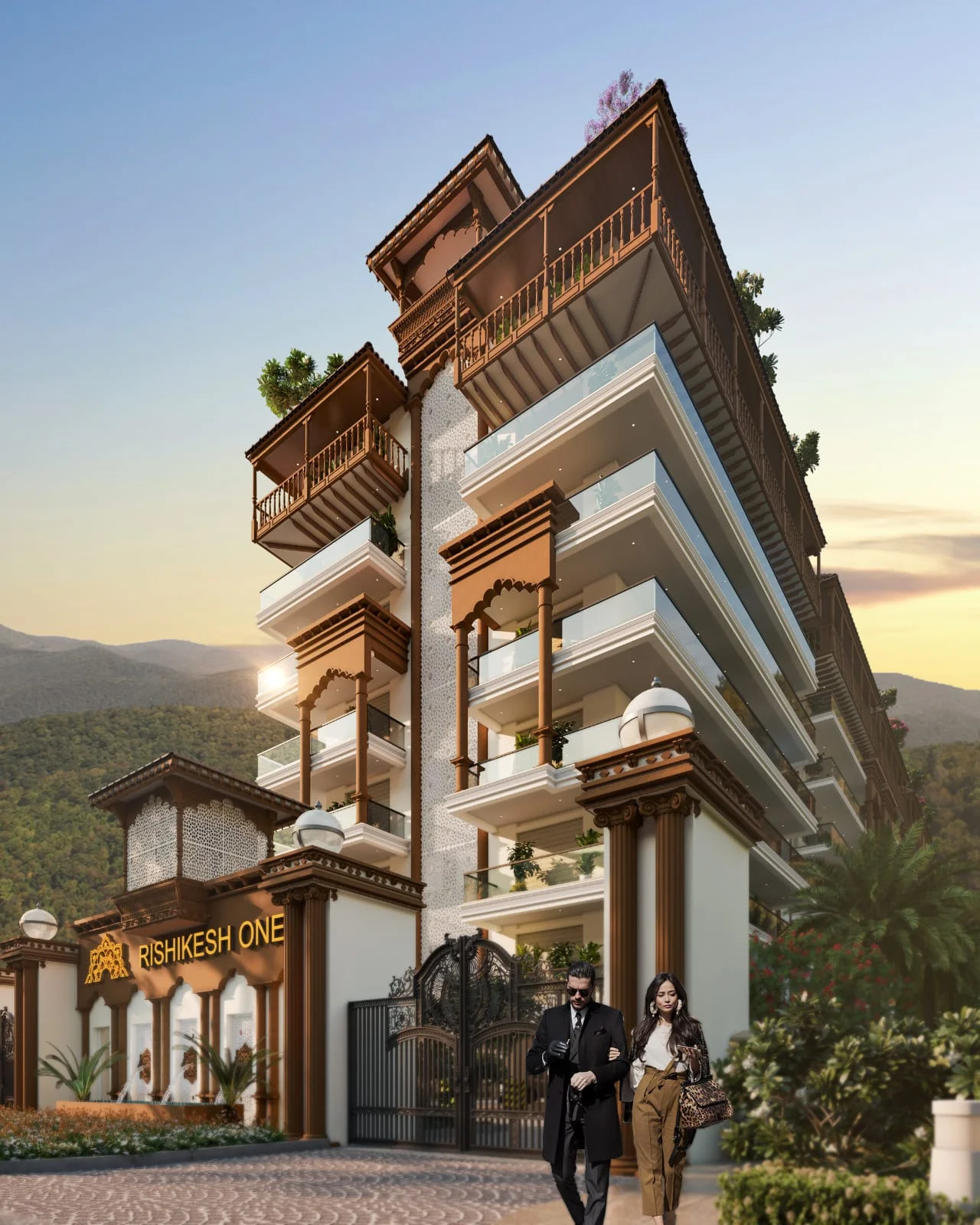 Rishikesh One by ETH Infra gated entrance and residential tower, Haridwar–Rishikesh Road, Rishikesh