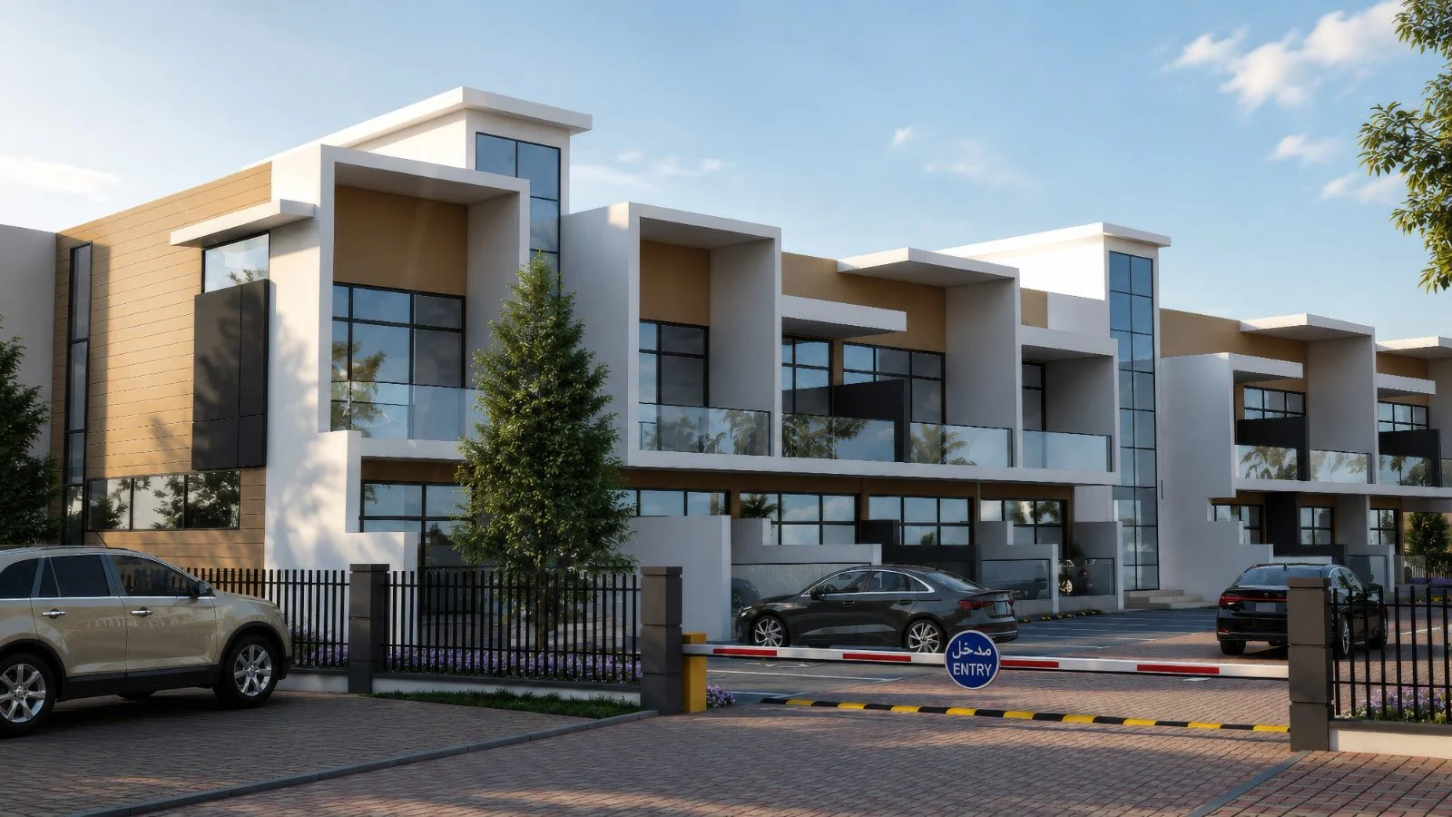 Sapphire by 1XL Infra front exterior and gated entrance, Dubai Industrial City